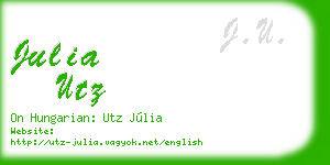 julia utz business card